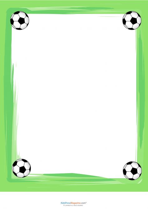 Soccer World Cup Writing Paper - KidsPressMagazine.com Soccer Activities, Football Frame, Cups Writing, Portfolio Kindergarten, Soccer Time, Soccer World Cup, خريطة ذهنية, Football Banner, Soccer Art