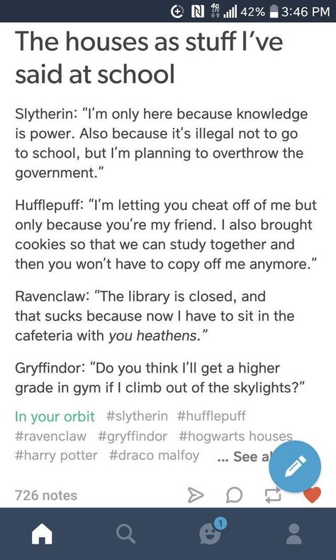 The big book of hufflepuff #random #Random #amreading #books #wattpad Slytherin Ravenclaw Friendship, Ravenclaw Tumblr, Ravenclaw X Slytherin, Hogwarts Houses Funny, Hogwart Houses, The Hogwarts Houses, Sacred Knowledge, Funny Harry Potter, Ravenclaw Hufflepuff