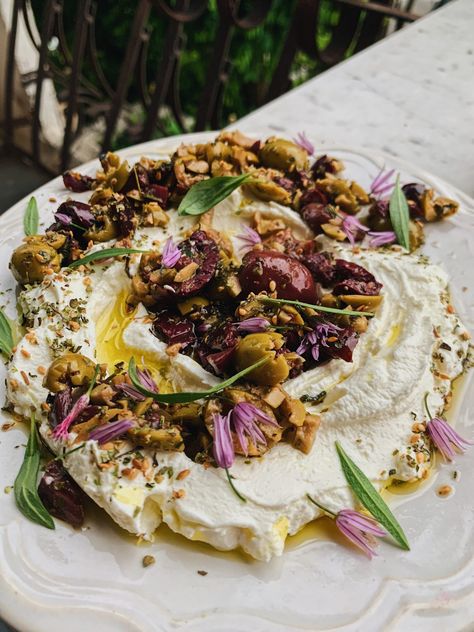 Homemade Labneh, Labneh Dip, Yogurt Cheese, Middle Eastern Cuisine, Creamy Yogurt, Marinated Olives, Eastern Cuisine, Mediterranean Diet Recipes, The Pit