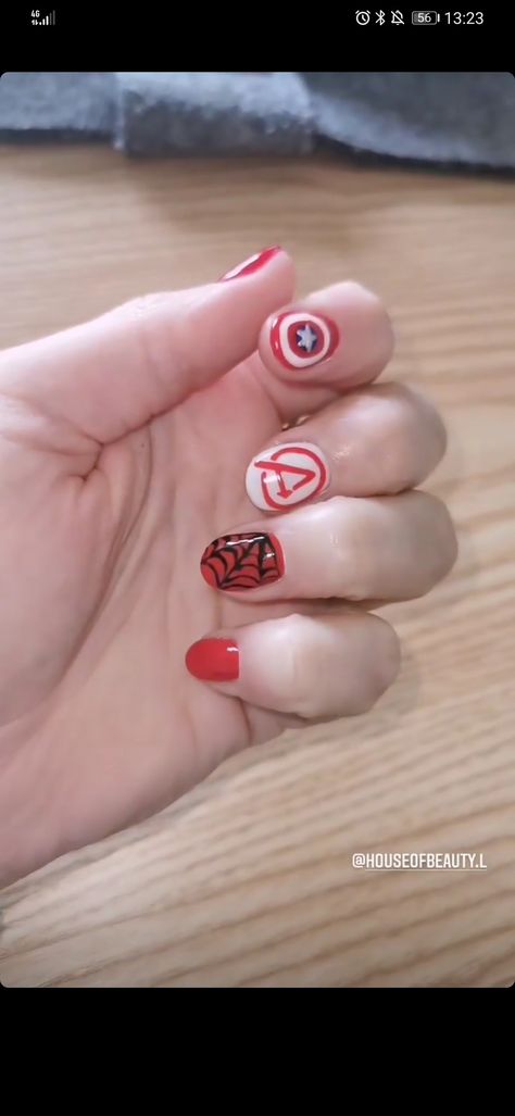 Nail art Marvel Avengers Spider-Man Captain America
Red
Nail art
House of beauty L Nancy Marvel Nail Art, Marvel Nails, Summer Gel Nails, Marvel Avengers, Nail Ideas, Captain America, Nail Inspo, Gel Nails, Avengers