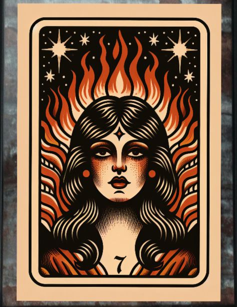 American Traditional Tarot Card Tattoo, Tarot Inspiration, Traditional Tarot Cards, Tarot Card Tattoo, Tarot Tattoo, Tattoo Posters, Cool Tattoo Drawings, Tarot Cards Art, Cards Art