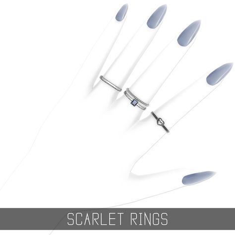 SCARLET RINGS | Simpliciaty on Patreon Sims4 Accessories, Cc Nails, Cc Accessories, The Sims 4 Pc, Sims Free Play, Sims 4 Mm Cc, Emo Girl, Sims Ideas, Sims 4 Mm