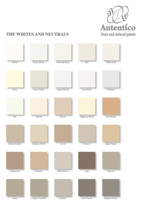 White and Neutral Colour Chart by Autentico  to find out more, to order or sign up for a work shop contact or order some paint alicia@craftynest.co.uk or www.craftynest.co.uk Styl Shabby Chic, Paint Color Chart, Chalk Paint Colors, Chalk Paint Projects, Colour Chart, Chalk Paint Furniture, Paint Furniture, Nature Paintings, Painting Tips