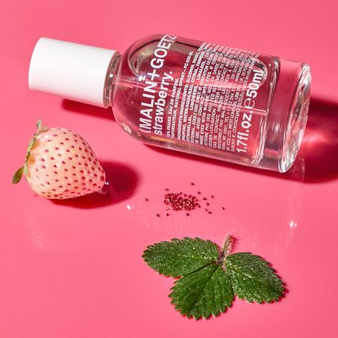 strawberry eau de parfum. | (MALIN+GOETZ) Malin Goetz, Malin Goetz Strawberry, Malin And Goetz Strawberry, Strawberry Fragrance, Strawberry Scents, Malin And Goetz, Strawberry Scented Products, Strawberries And Cream Perfume, Strawberry Rose Perfume