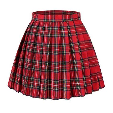 9aa42b31882ec039965f3c4923ce901bdesc42190600ri Red Plaid Skirt, Rok Mini, High Waisted Pleated Skirt, Plaid Skirt, Cute Skirts, Plaid Skirts, Red Plaid, Lany, High Waisted Shorts