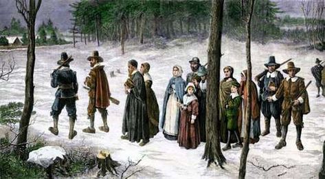 Puritans Puritans of the Massachusetts Bay Colony walk to church in the snow. © North Wind Picture Archives. Wind Pictures, Massachusetts Bay Colony, Plymouth Colony, Church Of England, Private Property, Early American, Roman Catholic, The Classroom, Plymouth