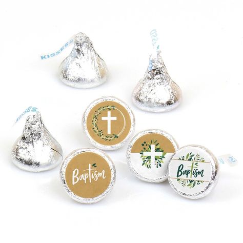 Find the best Baptism Party for your project. We offer the Big Dot of Happiness Baptism Elegant Cross - Religious Party Round Candy Sticker Favors - Labels Fits Chocolate Candy (1 sheet of 108) for $9.99 with free shipping available. Hershey Kisses Party Favors, Baby Dedication Party, Lifesaver Candy, Hershey Kiss Stickers, Easy Party Decorations, Kisses Candy, Hershey's Kisses, Candy Labels, Candy Stickers