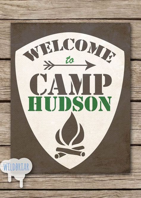 old school camp poster woth camp sign - Bing Welcome To Camp Sign, Camping Theme Bedroom, Art Party Decor, Camping Nursery, Dont Feed The Bears, Camping Room, Hammock Camping Gear, Kids Loft, Camping Parties