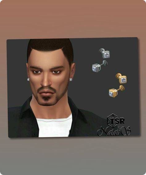 Sims 4 Accessory CC: Unisex Bezel Princess Stud Earrings By Natalis Sims4 Accessories, Sims Makeup, Sims 4 Men Clothing, Sims 4 Cc Download, Thick Hoop Earrings, Best Sims, Kids Earrings, Sims 4 Cc Finds, Cc Finds