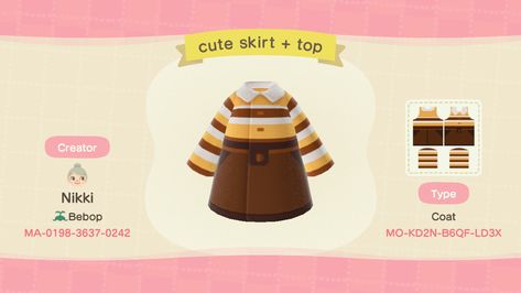 Acnh Clothes Design, Cottagecore Animal Crossing, Ac Ideas, Acnh Clothes, Animals Crossing, Acnh Design, Acnh Designs, Farm Clothes, Acnh Codes