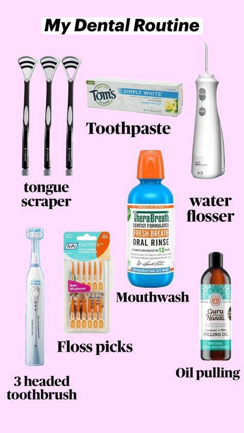 My dental hygiene routine #oralcare #skincareobsessed #dental #skincareinspo Dental Hygiene Routine, My Essentials, Skin Care Basics, Teeth Whitening Remedies, Body Hygiene, Hygiene Care, Hygiene Routine, Gum Care, Natural Teeth Whitening