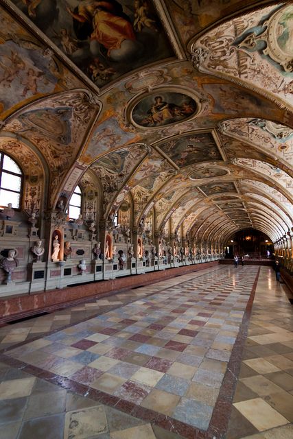 The Antiquarium in the Residenz in Munich, Germany. It’s the oldest surviving part of the Residenz and the largest Renaissance ceremonial hall north of the Alps by theqspeaks German Places, Breathtaking Scenery, Travel Germany, Beauty Places, Setting Ideas, Architectural Photography, Historic Places, Munich Germany, The Alps