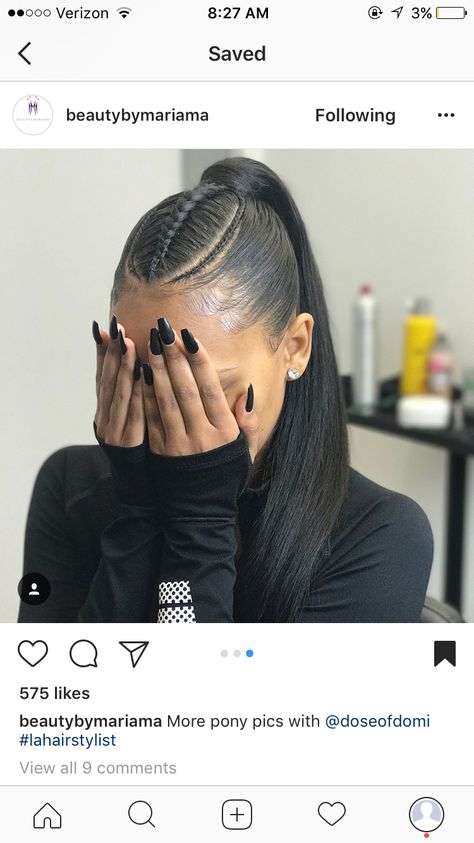 Braids Summer, Weave Ponytail Hairstyles, Sleek Ponytail Hairstyles, Weave Ponytail, Black Ponytail Hairstyles, Brazilian Hair Bundles, Braided Ponytail Hairstyles, Hairstyles Summer, Girls Braids