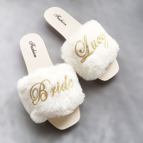 Custom Wedding Proposal Bachelorette Hen Bride to be Party Bridesmaid gift Personalized Plush Slippers For Bride|Party Favors| - AliExpress Bride To Be Party, Slippers Wedding, Cheap Party Favors, Bride Slippers, Bride Party, Wedding Slippers, Plush Slippers, Wedding Party Gift, Wedding Gifts For Bride