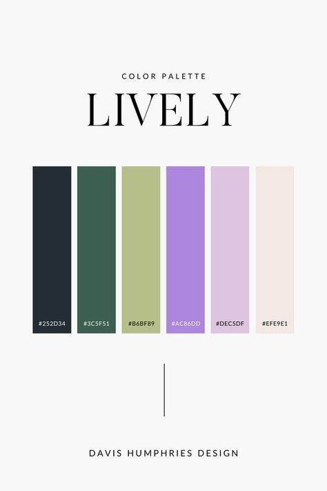 Lively Happy Earthy Modern Color Palette for Website Branding Design | Green Lavender Purple Sand Sophisticated Minimal Palette by Davis Humphries Design Palette Living Room, Lavender Color Palette, Yellow Color Palette, Green Branding, Color Palette Living Room, Purple Palette, Website Color Palette, Pantone Colour Palettes, Color Design Inspiration