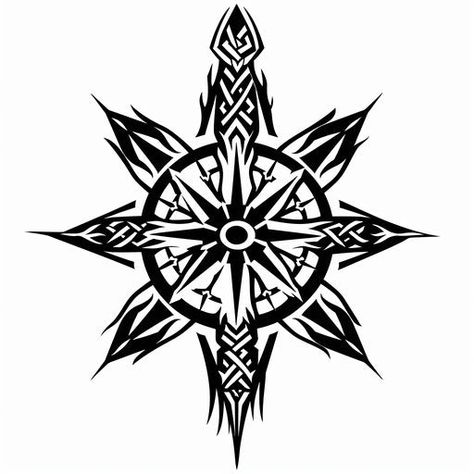 Viking Compass Tattoo Vector Art Viking Compass Tattoo, Compass Tattoos, Naruto Eyes, Cool Symbols, Tattoo Vector, Magic Symbols, Magic Design, Viking Art, Cool Swords