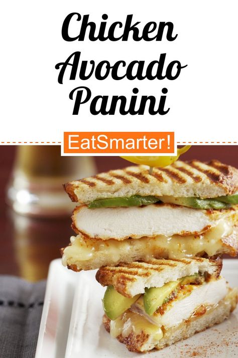 Chicken Avocado Panini, Avocado Panini, Easy Dinner Chicken, Mozzarella Panini, Panini Recipe, Recipes Avocado, Lunch Easy, Panini Recipes, Breaded Chicken Breast