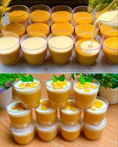 Pudding Mangga, Puding Mangga, Western Food, Yogurt, Food Photography, Food And Drink, Dessert, Cheese, Ethnic Recipes