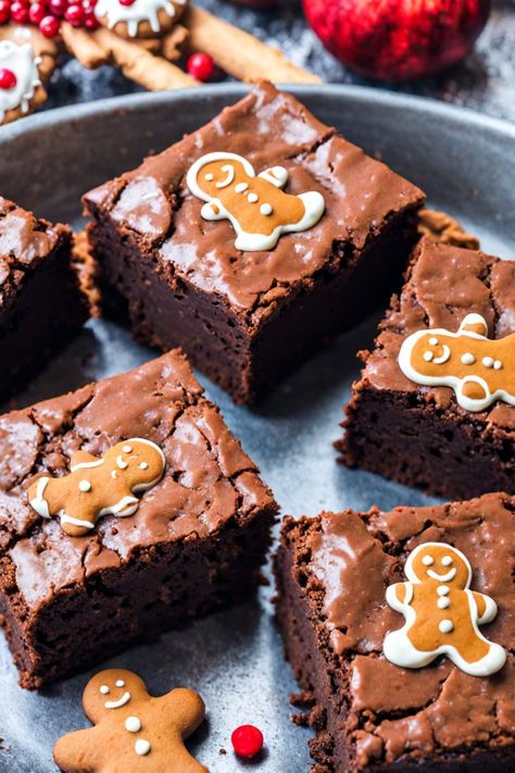 Tasty Gingerbread Brownies Recipe 2024 - Recipes Moms Ginger Bread Brownies, Gingerbread Brownies Recipe, Gingerbread Brownies, Roasted Shrimp Recipes, December Projects, Xmas Baking, How To Make Gingerbread, Marsala Chicken Recipes, Chocolate Pairings