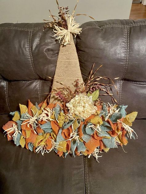 Dollar Tree Crafts & DIY with Instructions! + Freebies! 🥳 | Witch hat frame … | Facebook Witch Hat Dollar Tree Diy, Dollar Tree Witch Hat Wreath Form Ideas, Dollar Tree Witch Hat Wreath, Dollar Tree Witch Hat, Dollar Tree Crafts Diy, Witch Hat Wreath, Hat Wreath, Door Crafts, Witch Boots