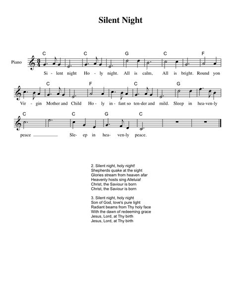 silent-night-lead-sheet.gif (GIF Image, 1275 × 1650 pixels) - Scaled (47%) Flute Sheet Music Christmas, Silent Night Piano Letters, Silent Night Piano, Silent Night Song Lyrics, Silent Night Sheet Music, Recorder Sheet Music, Piano Notes Songs, Clarinet Sheet Music, Lead Sheet