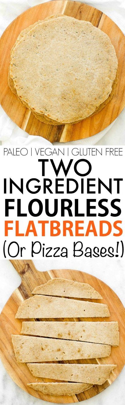 EASY and healthy TWO Ingredient Flourless Flatbreads (or pizza bases!)- Yeast free and based off oatmeal, this easy and delicious 2 ingredient flatbreads are versatile and can be sweet or savory! There is a tested paleo option too! {vegan, gluten free, dairy free recipe}- thebigmansworld.com Gluten Free Flatbread Recipe, Flourless Bread, Pizza Bases, Dairy Free Recipe, Paleo Breads, Gluten Free Flatbread, Cauliflowers, Pizza Base, Two Ingredient