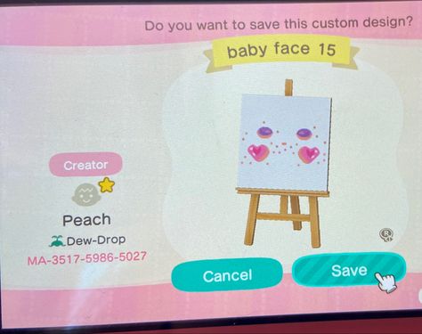 Pink hearts, freckles, kawaii face paint, makeup Acnh Pink Face Paint, Acnh Cute Face Paint, Animal Crossing Clown Face Paint, Animal Crossing Makeup Design, Animal Crossing Makeup Code, Animal Crossing Face Paint Design, Acnh Faces Code, Animal Crossing Face Paint, Acnh Face Paint