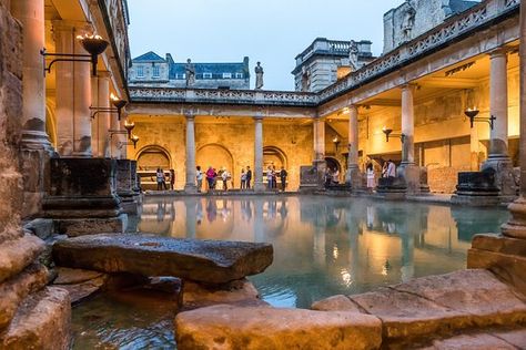 Roman Baths Bath, Roman Bath House, Visit Bath, Bath Somerset, Bath Uk, Somerset England, Bath England, Pool Picture, Roman Baths