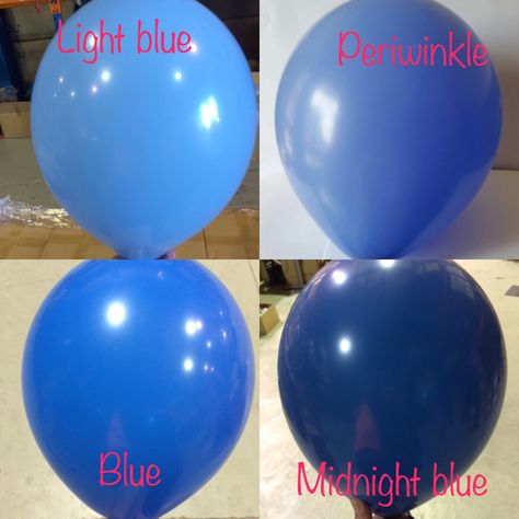 Shades Of Blue Birthday Party, 50 Shades Of Blue Birthday Party, Balloon Hoop, Balloon Inspiration, Blue Birthday Party, 50 Shades Of Blue, Balloon Colors, 30th Birthday Themes, Colour Samples