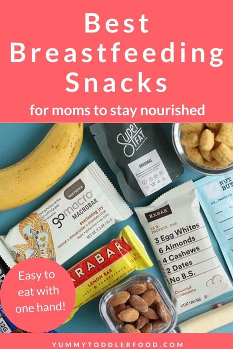 These healthy snacks for breastfeeding moms—and all new moms!—are easy to eat with one hand, loaded with nutrition, and will help fuel you when you aren't sleeping much. #breastfeedingsnacks #healthysnacks #glutenfree Snacks For Breastfeeding Moms, Snacks For Breastfeeding, Best Healthy Snacks, Lactation Cookies Recipe, Store Bought Snack, Breastfeeding Snacks, Coconut Chia Pudding, Best Snacks, Lactation Recipes