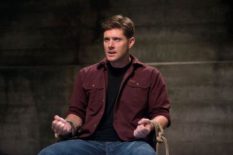 Jensen Ackles as Dean Winchester in Supernatural. Supernatural Photos, Supernatural Season 10, Demon Dean, Jensen Ackles Jared Padalecki, Supernatural Jensen, Sam And Dean Winchester, Winchester Boys, Supernatural Sam, Supernatural Dean