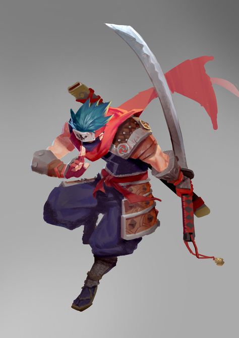 ArtStation - Ninja, Simba tian Arte Ninja, Ninja Art, Anime Ninja, Samurai Art, Concept Art Character, Character Design Male, Character Design References, Dnd Characters, Creature Design