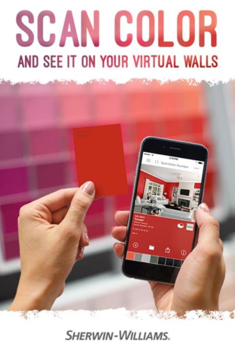 ColorSnap Visualizer for iPhone and Android allows you to scan any Sherwin-Williams color card to explore that color. Design My Room, Sherwin Williams Colors, Matching Paint Colors, Paint Colors For Home, My Room, Painting Tips, Sherwin Williams, My New Room, Paint Color