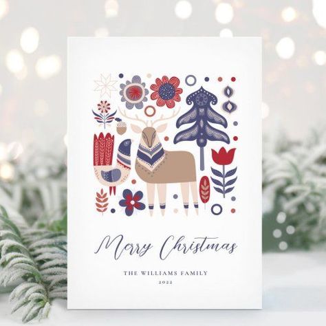 $2.54 | Scandinavian Scandi Christmas Holiday Card #non photo christmas cards, without photo, 2022, holiday, christmas, merry christmas, calligraphy script, online template, elegant trendy modern, scandi scandinavian Scandi Christmas Decorations, Christmas Invitation Card, Scandinavian Holidays, Merry Christmas Calligraphy, Photo Christmas Cards, Christmas Calligraphy, Scandi Christmas, Christmas Doodles, Christmas Card Art