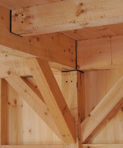 Build an Antique-Style Post-and-Beam Shed with Modern Construction Details - Fine Homebuilding Post And Beam Shed, Modern Post And Beam, Barn Conversion Interiors, Timber Frame Joinery, Post And Beam Construction, Deck Framing, Fine Homebuilding, Modern Construction, Barns Sheds