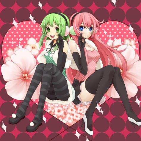 Gumi and Luka - Happy Synthesizer Happy Synthesizer, Vocaloid Ships, Luka Megurine, Kagamine Rin And Len, Megurine Luka, Vocaloid Funny, Vocaloid Characters, Old Anime, Original Song