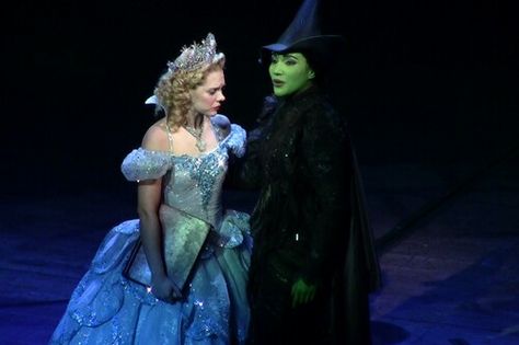 Gina Beck and Emmy Raver-Lampman as Glinda and Elphaba. My Elphie and Glinda ♡ For Good Wicked, The Witches Of Oz, Elphaba And Glinda, Ella Enchanted, Wicked Musical, Kristin Chenoweth, Broadway Plays, Theatre Geek, Idina Menzel