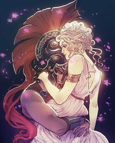 Aphrodite Aesthetic, Fantasy Art Couples, Aphrodite Goddess, Greek Mythology Gods, Greek Gods And Goddesses, Greek And Roman Mythology, Greek Mythology Art, Lore Olympus, Hades And Persephone