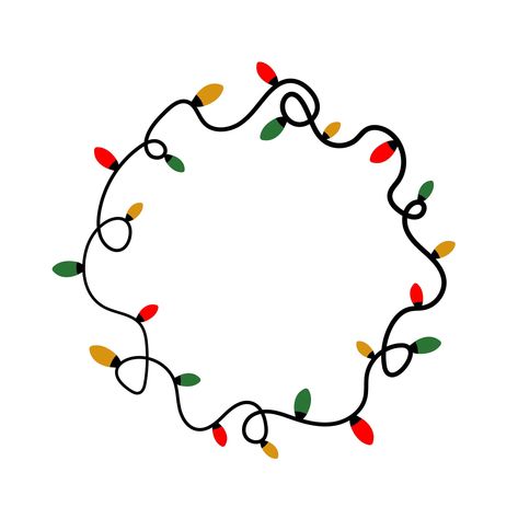 Christmas Doodles Cute, Christmas Lights Embroidery, Note It Navidad, Simple Christmas Designs, Christmas Lights Art, Rubber Stamp Making, Christmas Light Svg, Christmas Card Svg, Cricut Christmas Svg