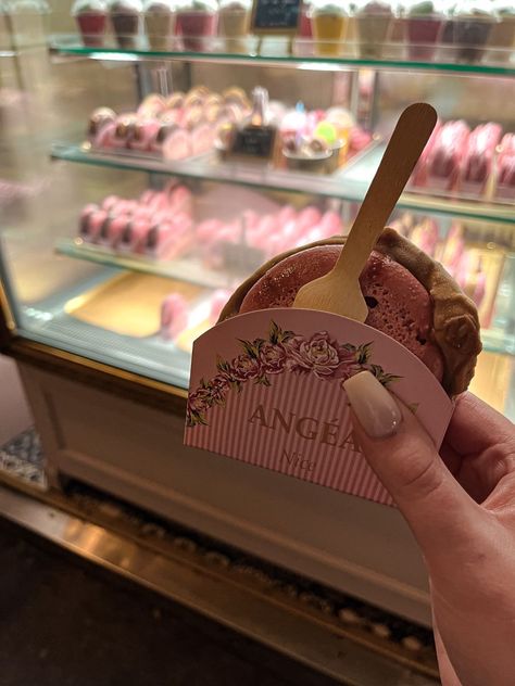 Pink France Aesthetic, Cream And Pink Aesthetic, Laduree Aesthetic, Caramel Food, Macaron Ice Cream, Macaron Ice Cream Sandwich, France Nice, Marrakech Travel, Travel France