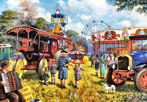 A Day at the Village Fair Village Fair, Sunsout Puzzles, Larger Piece Jigsaw Puzzles, Large Puzzle Pieces, Charles Bronson, Online Puzzles, New Puzzle, Fun Fair, Decoupage Vintage