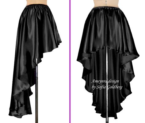 #Ameynra design #satin #highlow #skirt highl-low skirt with asymmetrical hem. #satinskirt #highlowskirt #black #blacksatin #gothic #gothicfashion #latindance Workout Skirt Outfit, High Waist Jumpsuit, Skirt Asymmetrical, Midi Dress Formal, Arabian Beauty Women, Kawaii Fashion Outfits, High Low Skirt, Asymmetrical Skirt, Satin Skirt