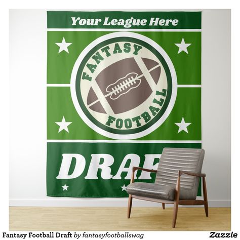 Football Draft Party, Fantasy Football Draft Party, Football Party Games, Football Swag, Football Board, Football Training Equipment, Diy Tapestry, Football Draft, Football Diy