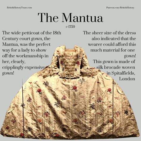 Mantua Dress, Georgian Dress, Fashion Design School, 18th Century Fashion, History Fashion, Kensington Palace, Silk Brocade, British History, The Court