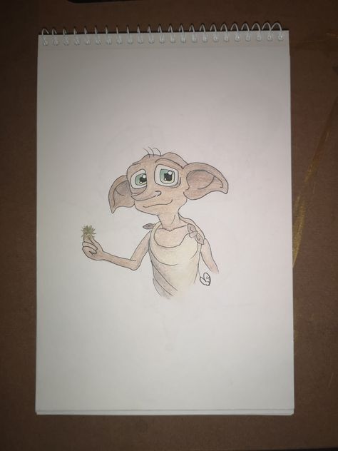 Dobby Drawing Easy, Dobby Drawing, Doby The House Elf, Harry Potter Friendship, Dobby Sock, Dobby The Elf, Elf Tattoo, Harry Potter Watercolor, Socks Drawing