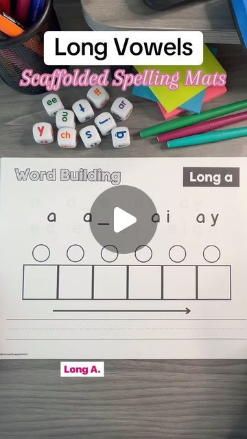 Jessica Farmer on Instagram: "No wonder spelling takes longer to learn! 😅 ⬇️⬇️⬇️

Do your students struggle with spelling once you’ve taught multiple graphemes for the same phoneme? I know my class always did! (Even I need to use spell check when a word just doesn’t look right! 🤪)

It takes a TON of quality practice to learn how to spell. That’s where these Word Building Mats come in! They have spelling choices on them. Place them in dry erase pockets for easy use. ✨

These Advanced Word Work Mats include the 5 long vowels, schwa, and r-controlled vowels (/er/ /air/ /ear/)…PLUS word lists you can use for practice. 

📣Comment “Vowel Word Work Mats” and I’ll link you to this brand new set! If you already have the growing bundle of Alphabet Arcs & Phonics Word Building Mats, then you have Spell Check, Spelling Rules, Spelling Patterns, Phonics Instruction, Long Vowels, Phonics Words, Kids English, Word Building, Phonological Awareness