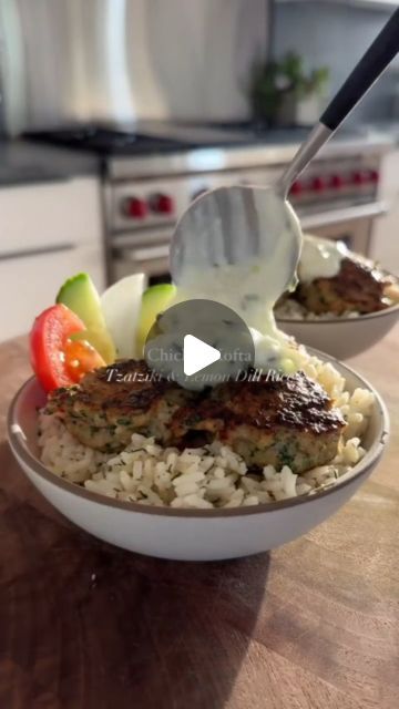 cetodietrecipes on Instagram: "Grab 3 Free Keto Recipe Books Check Link in Bio -@cetodietrecipes ✅✅✅

Chicken kofta with tzatziki and lemon dill rice✨ by @maxiskitchen

For the Chicken Kofta:▪️1 lb. Ground Chicken (96% lean, not breast only)▪️1/2 Cup Yellow Onion, finely chopped▪️1/4 Cup Parsley, finely chopped▪️2 Tbsp Mint, finely chopped▪️3 Cloves Garlic, minced▪️1 Egg▪️1 Tbsp Coriander▪️1+1/2 tsp Cumin▪️1/2 tsp Cinnamon▪️1/4 tsp Cayenne Pepper▪️1 Pinch Cloves▪️1/4 tsp Black Pepper▪️1 tsp Kosher Salt▪️1 Tbsp Avocado or Olive Oil▪️

For the Tzatziki: ▪️1/2 a Large Cucumber, grated▪️2 Cups 2% Greek Yogurt▪️1 Clove Garlic, grated or minced▪️1 Lemon, juice▪️1 Tbsp Olive Oil▪️1/4 tsp Kosher Salt (or to taste)▪️

For the Lemon Dill Rice:▪️2 Cups Chicken Stock▪️1/2 tsp Salt▪️1 Clove Garlic, min Lemon Dill Rice, Dill Rice, Chicken Kofta, Rice Video, Lemon Dill, Long Grain Rice, Free Keto Recipes, Cayenne Pepper, Fresh Dill