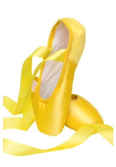 I stumbled across these pretty yellow pointe shoes, and found that the company will custom-dye Grishko pointe shoes any color you need. Cool! Click the pic or 'visit' to go to bestpointe.com's dyed shoe page. #pointe #ballet #PointeShoes #Grishko #ColoredPointeShoes #YellowPointeShoes Colored Pointe Shoes, Yellow Ballet Shoes, Gaynor Minden, Ballet Pictures, Pointe Shoe, How To Dye Shoes, Shoe Model, Pretty Yellow, Pointe Shoes