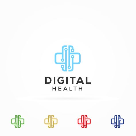 Digital Health Technology Logo Symbol #Health #Technology #Symbol #Digital #Logo Digital Health Logo, Digital Transformation Logo, Health Tech Logo, Health Technology Logo, Medical Logos Inspiration, Logo Clinic, Technology Symbol, Brand Identity Design Logo Inspiration, Logo Site