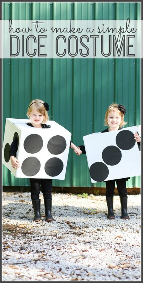 DIY Dice Costume Boxtume - Sugar Bee Crafts Cardboard Box Costumes, Dice Costume, Cardboard Box Costume, Sister Halloween Costumes, Halloween Costumes You Can Make, Fabric Alphabet, Diy Dice, Cardboard Costume, Clever Halloween